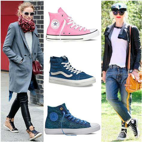 how to wear high top sneakers with jeans|high top sneakers with dresses.